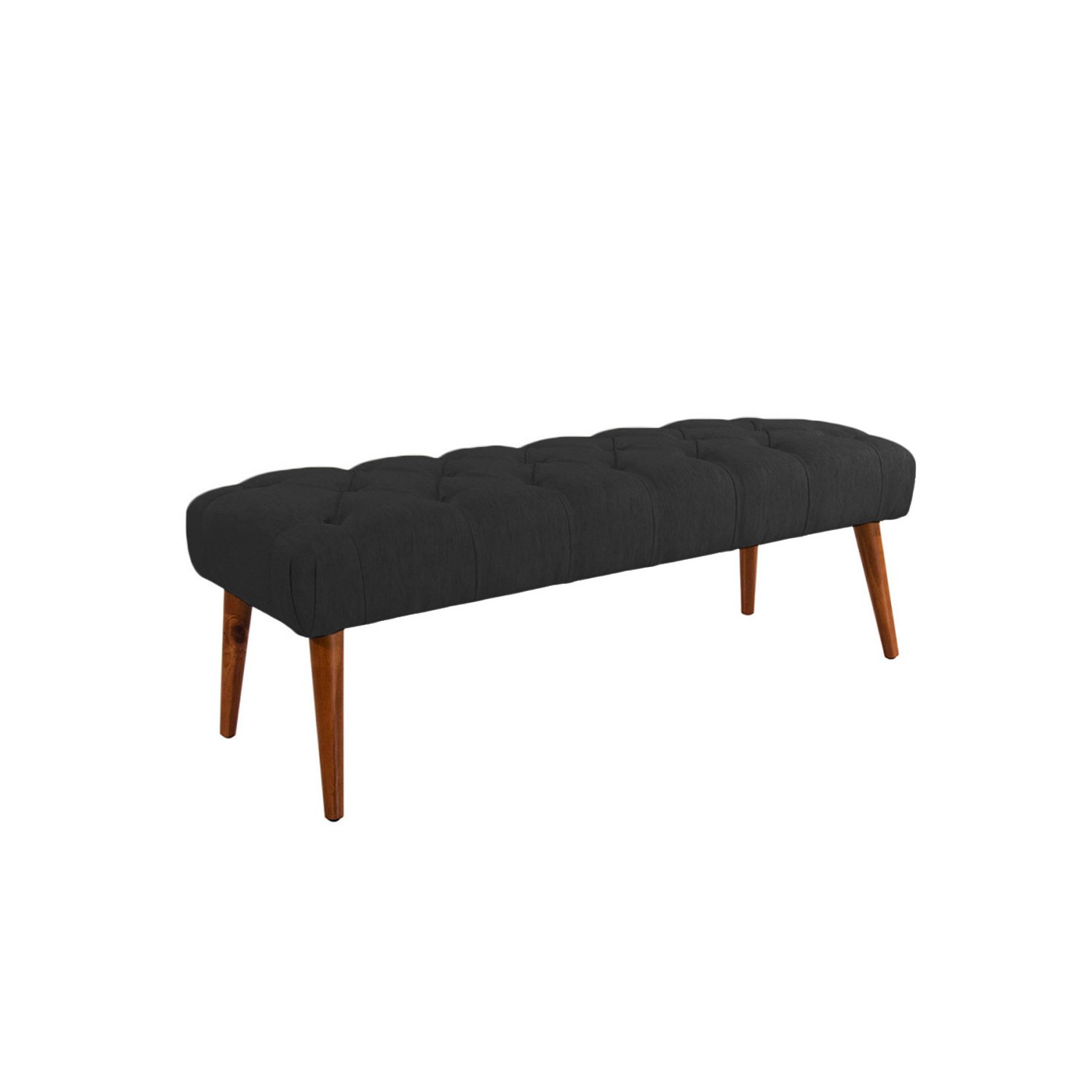 Banco Rubi 80cm Suede Preto - Dominic Decor - 2