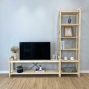 Ver imagem 4 de Rack TV Linea Natural 141,5cm Madeira Maciça com Estante Artfactory Design