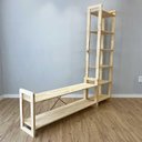 Ver imagem 5 de Rack TV Linea Natural 141,5cm Madeira Maciça com Estante Artfactory Design