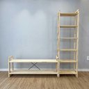 Ver imagem 1 de Rack TV Linea Natural 141,5cm Madeira Maciça com Estante Artfactory Design