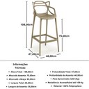Ver imagem 7 de Kit 2 Banquetas Allegra com Encosto Design Cozinha/Bancada - Nude