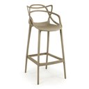 Ver imagem 3 de Kit 2 Banquetas Allegra com Encosto Design Cozinha/Bancada - Nude
