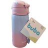 Copo Garrafa Termica Infantil com Canudo AÇO INOX 400ML Buba Rosa - 4