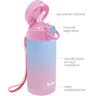 Copo Garrafa Termica Infantil com Canudo AÇO INOX 400ML Buba Rosa - 6