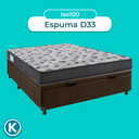 Ver imagem 4 de Cama Box Bau Marrom Casal + Colchão D33 Iso100 Ortobom