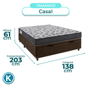 Ver imagem 3 de Cama Box Bau Marrom Casal + Colchão D33 Iso100 Ortobom