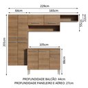 Ver imagem 4 de Armário de Cozinha Completa 229cm Rustic Emilly Fit Madesa 03