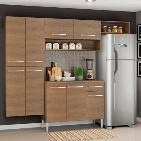 Armário de Cozinha Completa 229cm Rustic Emilly Fit Madesa 03