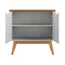 Ver imagem 3 de Buffet / Balcão Pr 2 Portas Estilo Retrô Cor Branco / Cumaru