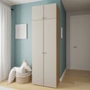 Ver imagem 1 de Guarda-Roupa 2 Módulos 4 Portas 3 Prateleiras Frame CabeCasa MadeiraOriginals