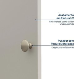 Guarda-Roupa 2 Módulos 4 Portas 3 Prateleiras Frame CabeCasa MadeiraMadeira - 9