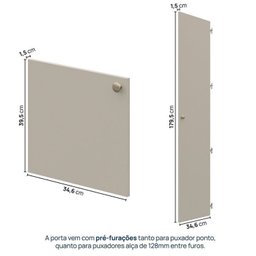 Guarda-Roupa 2 Módulos 4 Portas 3 Prateleiras Frame CabeCasa MadeiraMadeira - 6