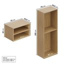 Ver imagem 5 de Guarda-Roupa 2 Módulos 4 Portas 3 Prateleiras Frame CabeCasa MadeiraOriginals