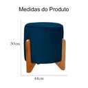 Ver imagem 5 de Poltrona Balanço c/ Puff Melinda Veludo Azul Marinho