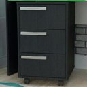 Ver imagem 4 de Gaveteiro para Escritorio 3 Gavetas 65x41 Cm com Rodizios B26 Preto Novam