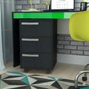Ver imagem 5 de Gaveteiro para Escritorio 3 Gavetas 65x41 Cm com Rodizios B26 Preto Novam