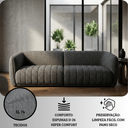 Ver imagem 4 de Sofá Orgânico Oslo 252cm Linho Premium Design Curvo Minimalista Escandinavo para Sala de Estar Luxo: