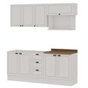 Ver imagem 2 de Cozinha Completa 5PÇS 8PTS 3GAV Americana Branco com Rodapé