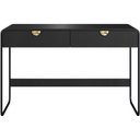 Ver imagem 7 de Mesa Escrivaninha Industrial Home Office 2 Gavetas 125cm Alek A03 Nero Preto - Lyam Decor