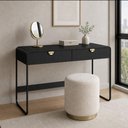 Ver imagem 3 de Mesa Escrivaninha Industrial Home Office 2 Gavetas 125cm Alek A03 Nero Preto - Lyam Decor