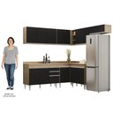 Ver imagem 5 de Armário de Cozinha Modulado de Canto 7 Peças Cp20 Balcão com Tampo Castanho/preto - Lumil Lumil Móve