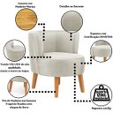 Ver imagem 3 de Kit 2 Cadeiras Decor para Recepção Aconchegante Resistente Tecido Veludo Macia Pés de Madeira