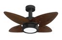 Ver imagem 1 de Ventilador de Teto Aspen LED Venti-delta 3000k Preto 4Pás Imbuia 220V+Controle