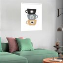 Ver imagem 2 de Quadro Decorativo Cantinho Café Xícaras - 70x50cm:moldura Preta