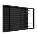 Ver imagem 4 de Janela Veneziana 3 Folhas Alumínio Preto com Grade e Fecho - 100(A)X150(L)