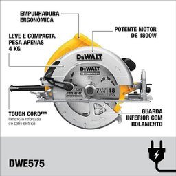 Dewalt Serra Circular 7 1/4' (184mm) 1.800w 5.200 Rpm 220w - 4