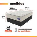 Ver imagem 2 de Cama Box Baú King Colchão Ortopédico Atena Molas Ensacadas Pillow Top Hip Sleep