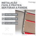 Ver imagem 2 de Cabeceira Pétala 120cm para Cama de Solteiro:linho Azul