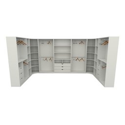 Kit Closet Armário Colmeia Cabideiro M71 - Branco - 1