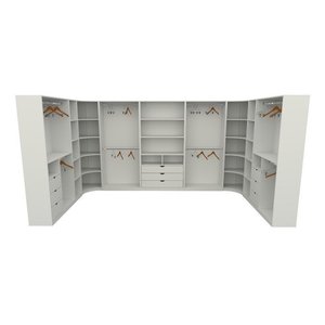 Kit Closet Armário Colmeia Cabideiro M71 - Branco