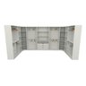 Kit Closet Armário Colmeia Cabideiro M71 - Branco - 1