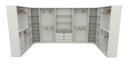 Ver imagem 1 de Kit Closet Armário Colmeia Cabideiro M71 - Branco