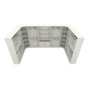Ver imagem 4 de Kit Closet Armário Colmeia Cabideiro M71 - Branco