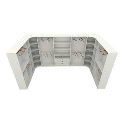 Kit Closet Armário Colmeia Cabideiro M71 - Branco - 4