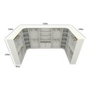 Ver imagem 3 de Kit Closet Armário Colmeia Cabideiro M71 - Branco