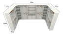Ver imagem 3 de Kit Closet Armário Colmeia Cabideiro M71 - Branco