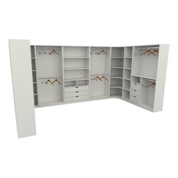 Kit Closet Armário Colmeia Cabideiro M71 - Branco - 5
