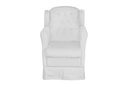 Ver imagem 3 de Puff e Poltrona Amamentação Balanço Quarto Baby Suede Branco- Incasa Decor