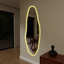 Ver imagem 1 de Espelheira 210x55 E05 Couro Simples Cafe Sup Par Led Neutro Bivolt Touch