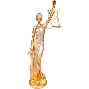 Estátua Dama Da Justiça Têmis Deusa 40 cm Símbolo Do Direito