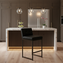 Ver imagem 1 de Banqueta Alta para Cozinha Industrial com Encosto Lirina Pu Preto C05 - D'rossi