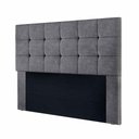 Ver imagem 1 de Cabeceira Estofada Julia 140 Casal Suede Cinza Amassado Speciale Home