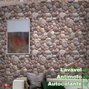 Ver imagem 4 de Papel de Parede Pedra Ovo de Pato Quente Adesivo Antimofo