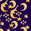 Ver imagem 2 de Papel de Parede Infantil - Lua, Sol e Estrelas 5 Arte Destaque 3 Metros