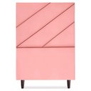 Ver imagem 5 de Cabeceira Solteiro 90 Cm com Frame Cristal Suede Rosa Artte Rosa