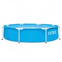 Ver imagem 2 de Piscina Tubular Metal Redonda 1.828 Litros 244cm X 51cm Intex